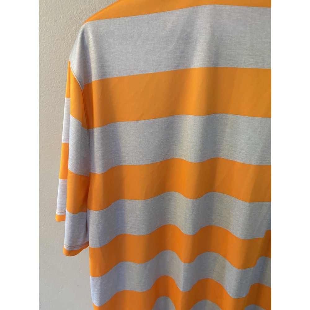 Nike Golf Men's Dri-Fit Golf Polo  - Orange Gray Stripe- Standard Fit - Size 2XL - Picture 7 of 9